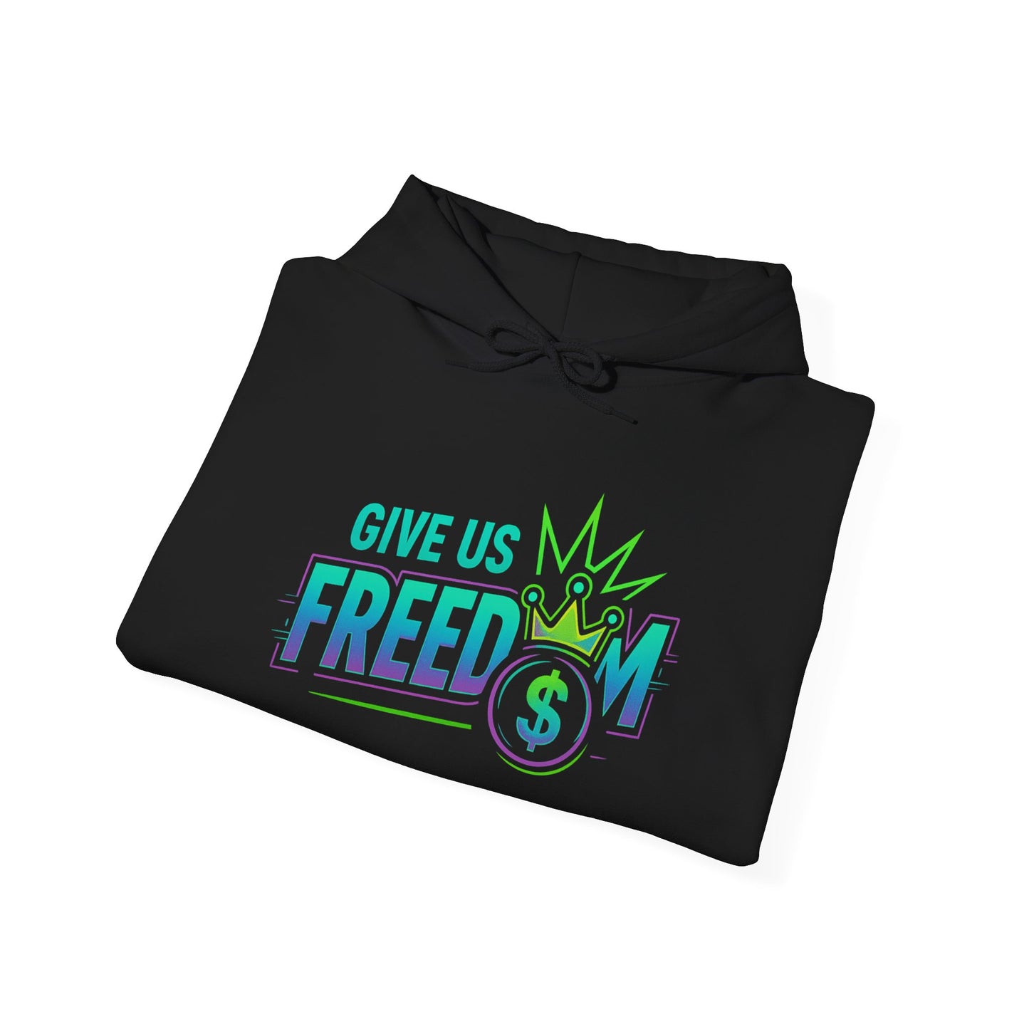 MORE SIZES - Unisex Hooded Sweatshirt - 'Give Us Freedom' Design